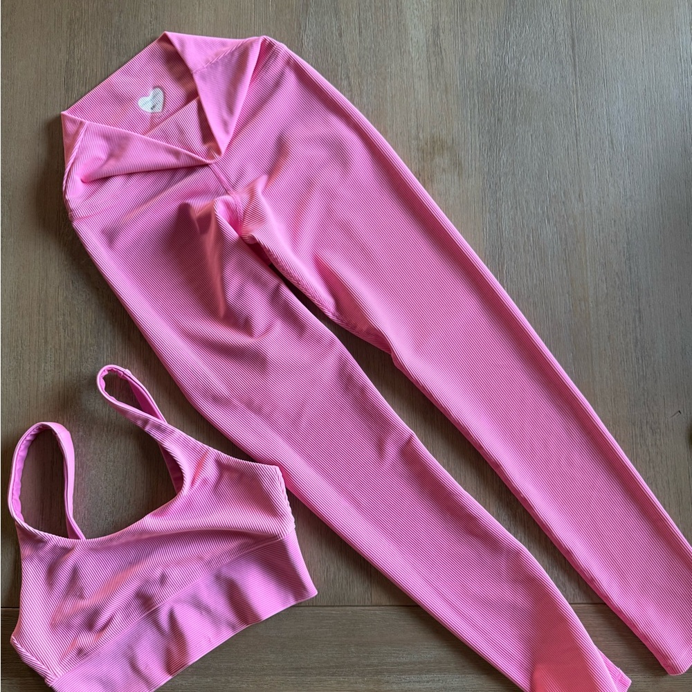 LoveShackFancy Pink Activewear Set